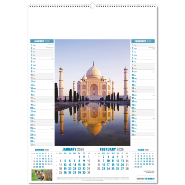 Around the World Wall Calendar