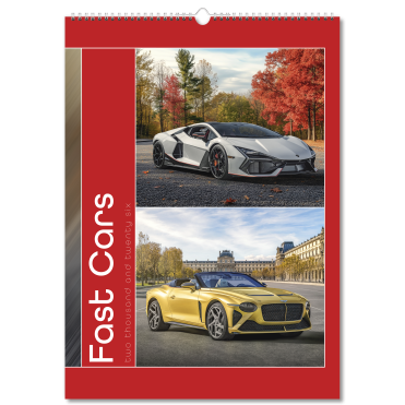 Fast Cars Wall Calendar - 13 Leaf
